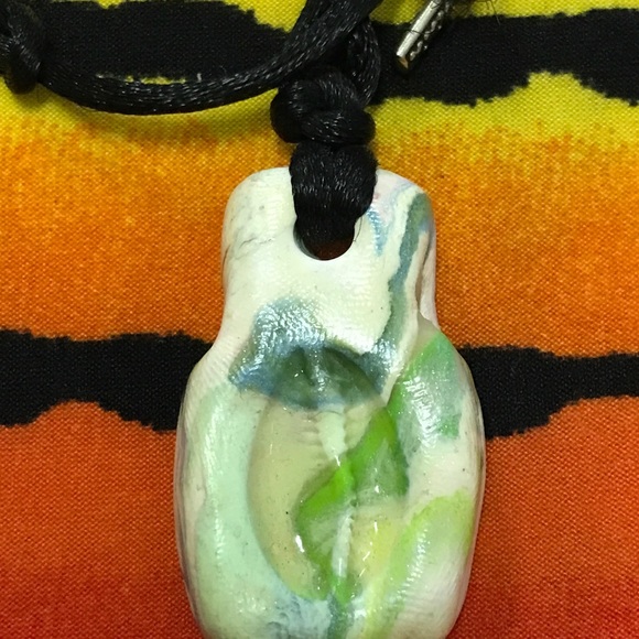 Ceramic One of a Kind Handmade Vintage Rare Unique Boho Necklace - Picture 8 of 16